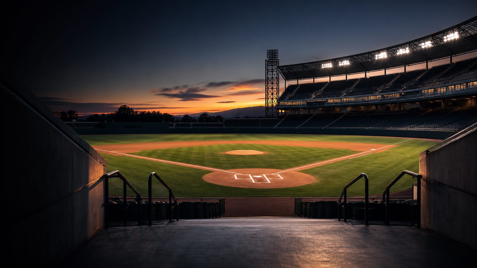 Empty baseball venue prepared for the 2026 calendar