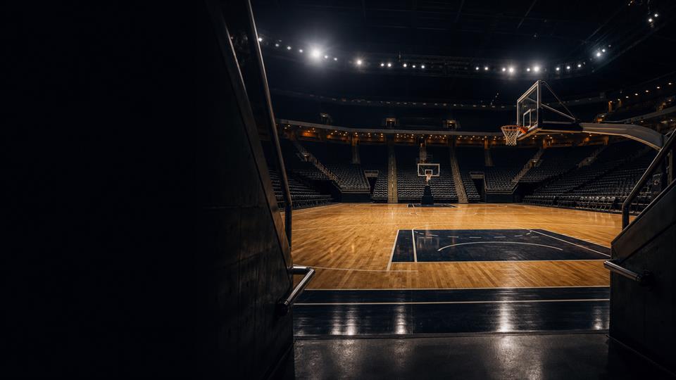 Basketball venue and printable calendar collection