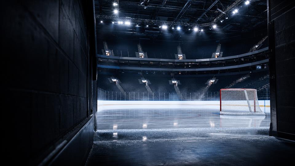 Ice hockey venue and printable calendar collection